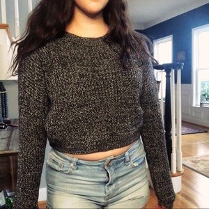 Grey Cropped Sweater